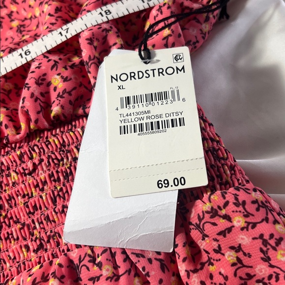 Leith Chic Long Sleeve Floral Dress Pink Women’s XL Flowy New With Tags - Picture 7 of 8